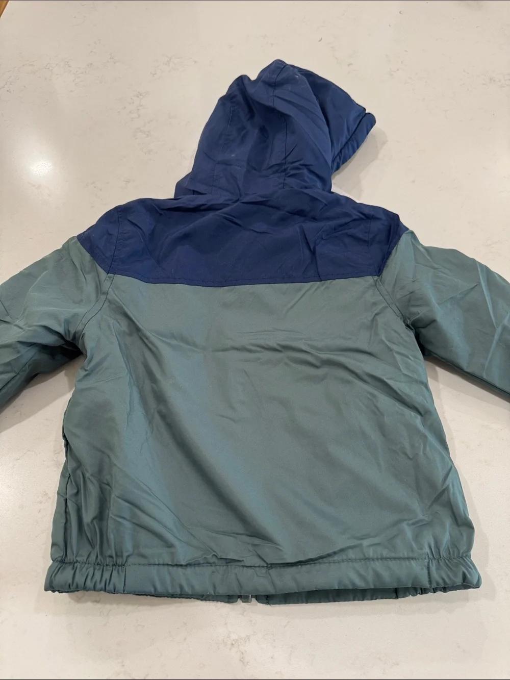 NWT Carters Toddler Boy 3T Lightweight Hooded Jacket Colorblock Green Navy Coat
